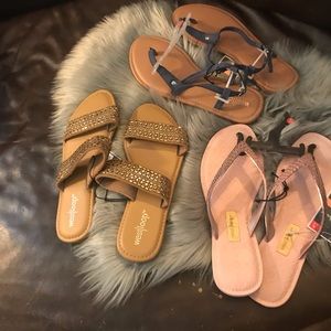 3 pair Westloop sz 5/6 woman’s Sandals